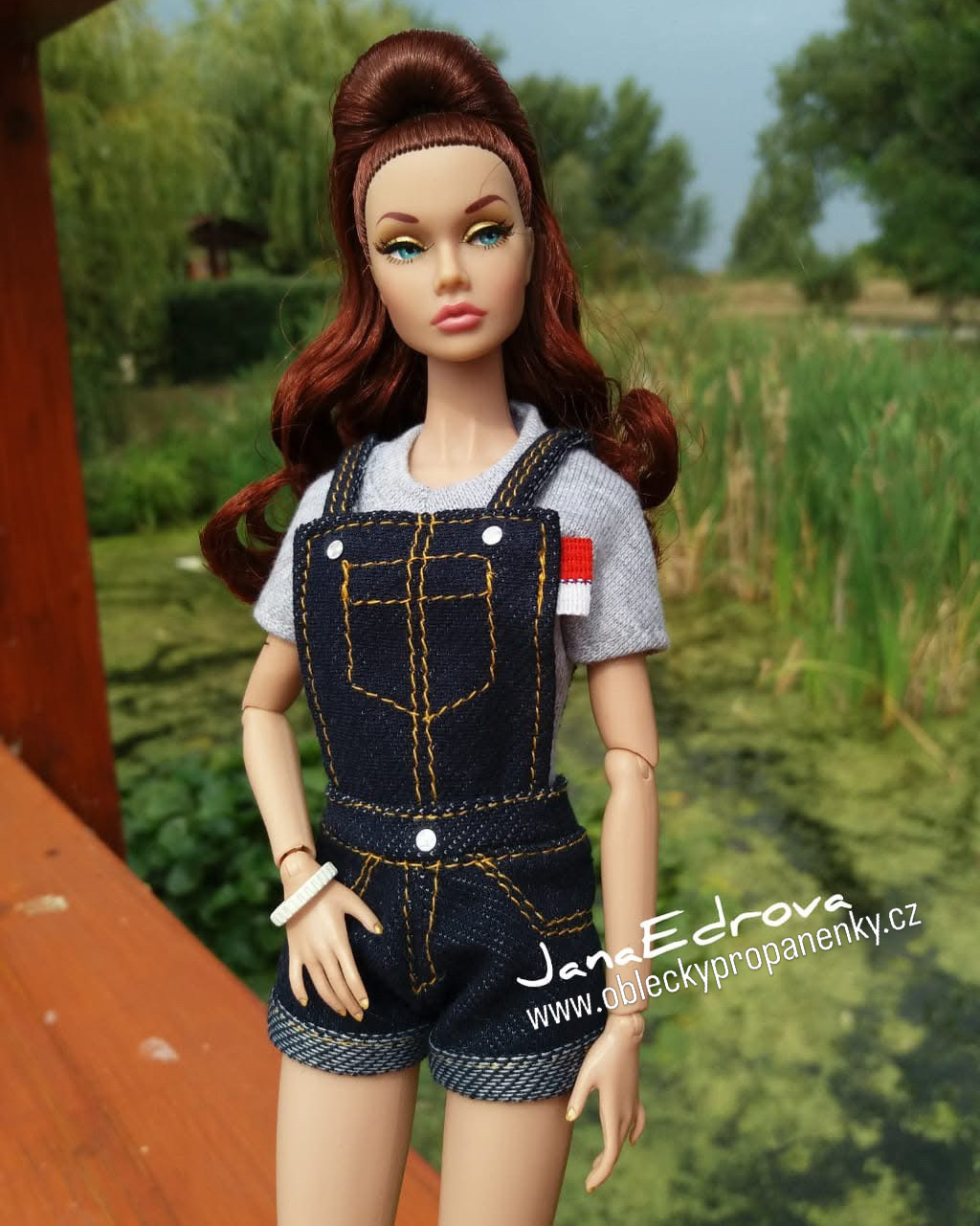 Oblečky pro panenky | Laclové kalhoty Džínové pro Barbie